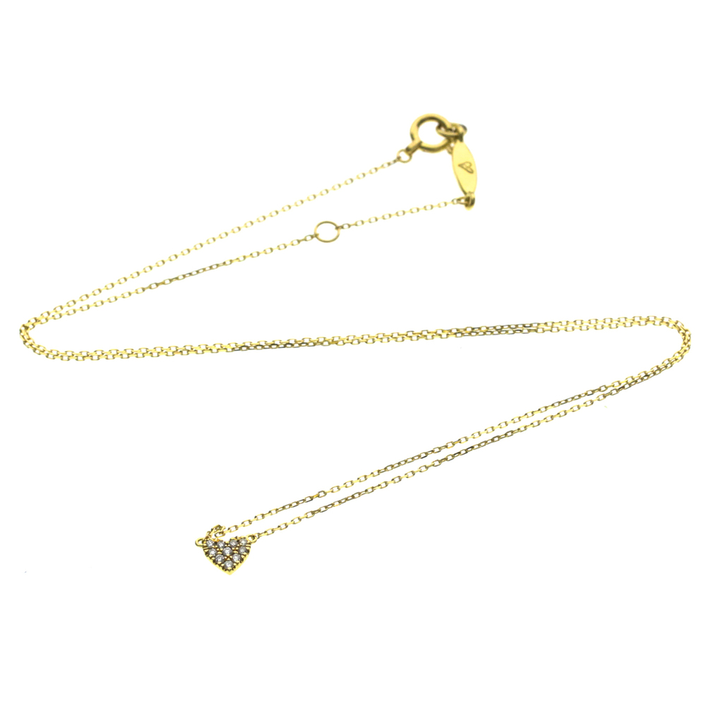 AHKAH Heart Pave Diamond Necklace Yellow Gold (18K) Diamond Women,Men Fashion... - Picture 12 of 12